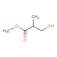 Chemical structure of methyl 2-methyl-3-sulfanylpropanoate - CSSB00000756528