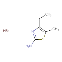 Chemical structure of 4-ethyl-5-methyl-1,3-thiazol-2-amine hydrobromide - CSSB00000740543