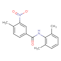 Chemical structure of N-(2,6-dimethylphenyl)-4-methyl-3-nitrobenzamide - CSSB00027977990