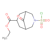 Chemical structure of ethyl 3-(chlorosulfonyl)-9-oxo-3-azabicyclo[3.3.1]nonane-7-carboxylate - CSSB21224772011