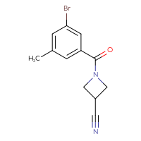 Chemical structure of 1-(3-bromo-5-methylbenzoyl)azetidine-3-carbonitrile - CSSB01994846846