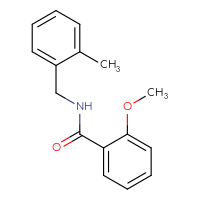 Chemical structure of 2-methoxy-N-[(2-methylphenyl)methyl]benzamide - CSSB00046213027