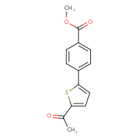 Chemical structure of methyl 4-(5-acetylthiophen-2-yl)benzoate - CSSB02169490798