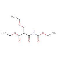 Chemical structure of ethyl (2Z)-3-ethoxy-2-{[(ethoxycarbonyl)amino]carbonyl}prop-2-enoate - CSSB06741695519