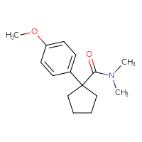 Chemical structure of 1-(4-methoxyphenyl)-N,N-dimethylcyclopentane-1-carboxamide - CSSB00103757774