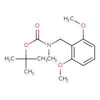 Chemical structure of tert-butyl N-[(2,6-dimethoxyphenyl)methyl]-N-methylcarbamate - CSSB02491546719