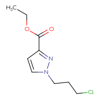 Chemical structure of ethyl 1-(3-chloropropyl)-1H-pyrazole-3-carboxylate - CSSB00010752666