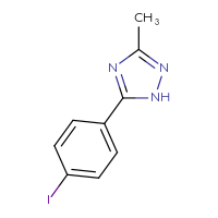 Chemical structure of 5-(4-iodophenyl)-3-methyl-1H-1,2,4-triazole - CSSB00011270798