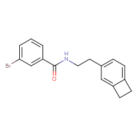 Chemical structure of N-(2-{bicyclo[4.2.0]octa-1,3,5-trien-3-yl}ethyl)-3-bromobenzamide - CSSB09875393017