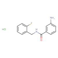 Chemical structure of 3-amino-N-[(2-fluorophenyl)methyl]benzamide hydrochloride - CSSB00020591136