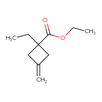 Chemical structure of ethyl 1-ethyl-3-methylidenecyclobutane-1-carboxylate - CSSB02495510753