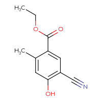 Chemical structure of ethyl 5-cyano-4-hydroxy-2-methylbenzoate - CSSB00021340454