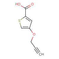 Chemical structure of 4-(prop-2-yn-1-yloxy)thiophene-2-carboxylic acid - CSSB00012485913