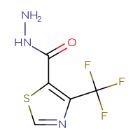 Chemical structure of 4-(trifluoromethyl)-1,3-thiazole-5-carbohydrazide - CSSB04476414932