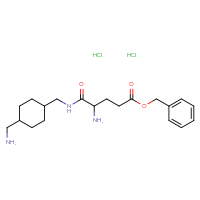 Chemical structure of benzyl 4-amino-4-({[4-(aminomethyl)cyclohexyl]methyl}carbamoyl)butanoate dihydrochloride - CSSB21043418091
