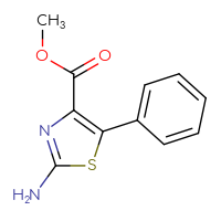 Chemical structure of methyl 2-amino-5-phenyl-1,3-thiazole-4-carboxylate - CSSB00011934068