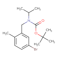 Chemical structure of tert-butyl N-[(5-bromo-2-methylphenyl)methyl]-N-(propan-2-yl)carbamate - CSSB00150719657