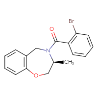 Chemical structure of (3S)-4-(2-bromobenzoyl)-3-methyl-2,3,4,5-tetrahydro-1,4-benzoxazepine - CSSB21432471027