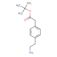 Chemical structure of tert-butyl 2-[4-(2-aminoethyl)phenyl]acetate - CSSB00020626212
