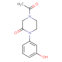 Chemical structure of 4-acetyl-1-(3-hydroxyphenyl)piperazin-2-one - CSSB21291565012