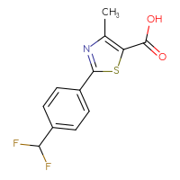 Chemical structure of 2-[4-(difluoromethyl)phenyl]-4-methyl-1,3-thiazole-5-carboxylic acid - CSSB00004081270