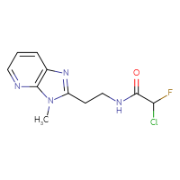 Chemical structure of 2-chloro-2-fluoro-N-(2-{3-methyl-3H-imidazo[4,5-b]pyridin-2-yl}ethyl)acetamide - CSSB21332119193