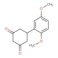 Chemical structure of 5-(2,5-dimethoxyphenyl)cyclohexane-1,3-dione - CSSB00003674048
