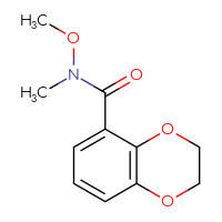 Chemical structure of N-methoxy-N-methyl-2,3-dihydro-1,4-benzodioxine-5-carboxamide - CSSB00005586671