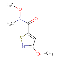 Chemical structure of N,3-dimethoxy-N-methyl-1,2-thiazole-5-carboxamide - CSSB00117521449