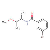 Chemical structure of 3-bromo-N-(3-methoxybutan-2-yl)benzamide - CSSB02138208893