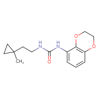 Chemical structure of 1-(2,3-dihydro-1,4-benzodioxin-5-yl)-3-[2-(1-methylcyclopropyl)ethyl]urea - CSSB02026261773