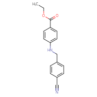 Chemical structure of ethyl 4-{[(4-cyanophenyl)methyl]amino}benzoate - CSSB00027335439