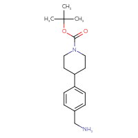 Chemical structure of tert-butyl 4-[4-(aminomethyl)phenyl]piperidine-1-carboxylate - CSSB00010201192