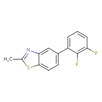 Chemical structure of 5-(2,3-difluorophenyl)-2-methyl-1,3-benzothiazole - CSSB00159421921