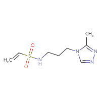 Chemical structure of N-[3-(3-methyl-4H-1,2,4-triazol-4-yl)propyl]ethene-1-sulfonamide - CSSB21332081630