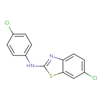 Chemical structure of 6-chloro-N-(4-chlorophenyl)-1,3-benzothiazol-2-amine - CSSB00008315368