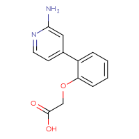 Chemical structure of 2-[2-(2-aminopyridin-4-yl)phenoxy]acetic acid - CSSB21415980973