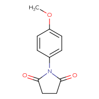 Chemical structure of 1-(4-methoxyphenyl)pyrrolidine-2,5-dione - CSSB00000022979