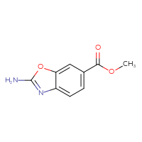 Chemical structure of methyl 2-amino-1,3-benzoxazole-6-carboxylate - CSSB00000143027