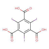 Chemical structure of triiodobenzene-1,3,5-tricarboxylic acid - CSSB00102587038