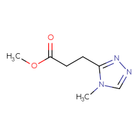 Chemical structure of methyl 3-(4-methyl-4H-1,2,4-triazol-3-yl)propanoate - CSSB01392469953