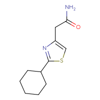 Chemical structure of 2-(2-cyclohexyl-1,3-thiazol-4-yl)acetamide - CSSB21043422579