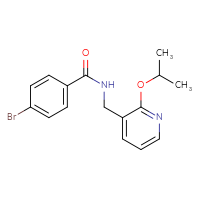 Chemical structure of 4-bromo-N-{[2-(propan-2-yloxy)pyridin-3-yl]methyl}benzamide - CSSB00105552557
