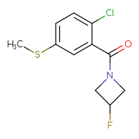 Chemical structure of 1-[2-chloro-5-(methylsulfanyl)benzoyl]-3-fluoroazetidine - CSSB00087289933