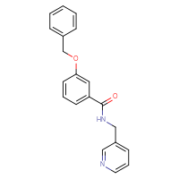 Chemical structure of 3-(benzyloxy)-N-[(pyridin-3-yl)methyl]benzamide - CSSB00026371009