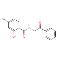 Chemical structure of 4-chloro-2-hydroxy-N-(2-oxo-2-phenylethyl)benzamide - CSSB00040273698