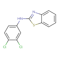 Chemical structure of N-(3,4-dichlorophenyl)-1,3-benzothiazol-2-amine - CSSB00000593400