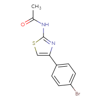 Chemical structure of N-[4-(4-bromophenyl)-1,3-thiazol-2-yl]acetamide - CSSB00009811629
