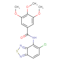 Chemical structure of N-(5-chloro-2,1,3-benzothiadiazol-4-yl)-3,4,5-trimethoxybenzamide - CSSB00046177649