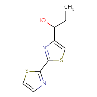 Chemical structure of 1-[2-(1,3-thiazol-2-yl)-1,3-thiazol-4-yl]propan-1-ol - CSSB20604251704